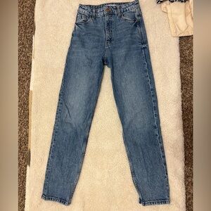Zara Medium Wash Mom Jeans